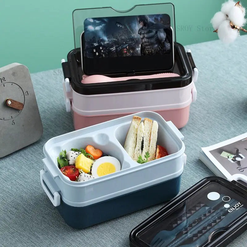 Layered and Self Sealing Lunch Box